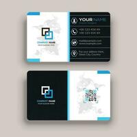 Modern clean fresh professional Round corner business card template design vector