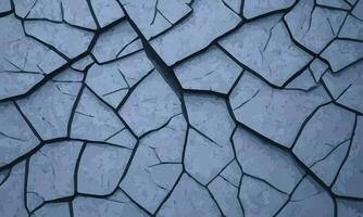 Dry cracked earth vector background ,the ground has cracks in the top view for the background