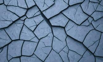 Dry cracked earth vector background ,the ground has cracks in the top view for the background