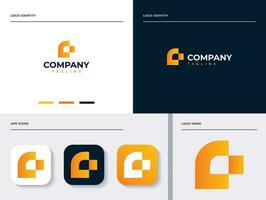 Modern Initial Letter C Logo Design Template Elements. Easy to use in various media. The mark itself will looks nice as social media avatar and website or mobile icon. vector