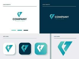 Modern Initial Letter V Logo Design Template Elements. Easy to use in various media. The mark itself will looks nice as social media avatar and website or mobile icon. vector