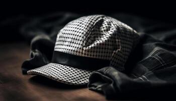 Old fashioned fedora, a timeless garment for men elegant fashion generated by AI photo