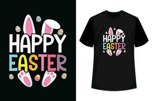 feliz diseño de camiseta de pascua vector