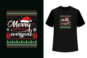 Merry Christmas everyone Christmas t-shirt design vector