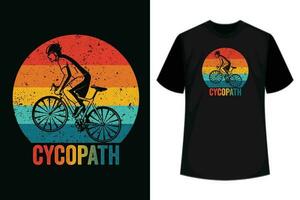 Cycopath mountains cycling adventures t shirt design vector