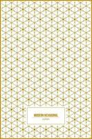 gold pattern of modern hexagonal shape vector