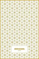 gold pattern of modern hexagonal shape vector