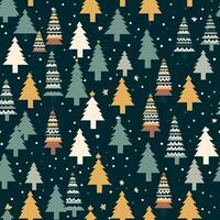 Christmas tree seamless pattern, holiday country style print for wallpaper, wrapping paper, scrapbook, fabric and product design, photo