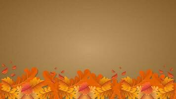 Fall Autumn Leaves Background with copy space vector