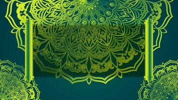 Islamic Luxury background with mandala pattern and space for text vector