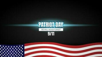 septiembre 11, patriota día antecedentes con Copiar espacio vector