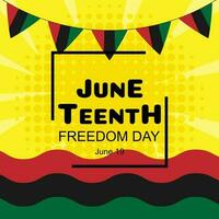 Juneteenth Freedom Day Abstract Vector Illustration