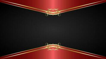 Luxury Red Golden Abstract Background with golden element vector