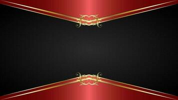 Luxury Red Golden Abstract Background with golden element vector