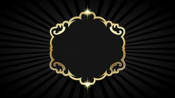 Empty abstract banner with golden element vector