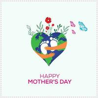 Happy Mother's Day. International Mother's Day Concept. Template for background, banner, card, poster. vector illustration.