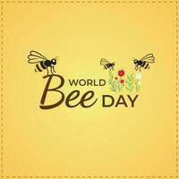 World bee day. Commemorative design for Bee Day celebration. vector illustration.