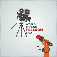 World press freedom day concept. World Press Freedom Day or World Press Day to raise awareness of the importance of freedom of the press. End Impunity for Crimes against Journalism. vector