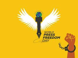 World press freedom day concept. World Press Freedom Day or World Press Day to raise awareness of the importance of freedom of the press. End Impunity for Crimes against Journalism. vector