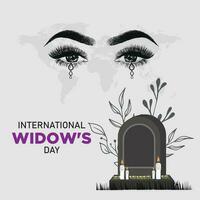 international widow's day concept. June 23. Template for background, banner, card, poster. vector illustration.