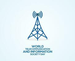 World Telecommunication and Information Society Day. Template for background, banner, card, poster. vector illustration.