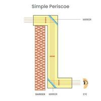 principio diagrama de un sencillo periscopio vector