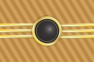 Brown Background With Blank Gold badge with space for your text. vector