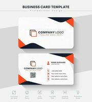 Red visiting card design, Professional red and white business card design vector