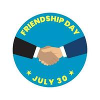 Handshake vector depicting friendship day. Different skin colors give us the impression that we are still together in differences. It is suitable for greetings for friendship and issues of racism.