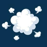 Comic cartoon smoke or cloud, vector speed motion effects