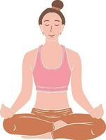 Lotus Pose Yoga Illustration vector