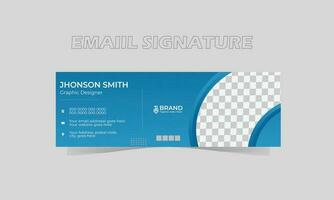 Simple design for business .modern email signature template . vector