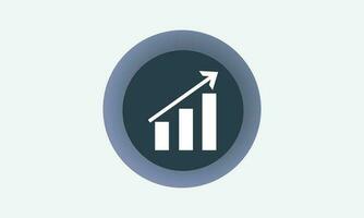 Growing graph set. Business chart with arrow and modern design. vector