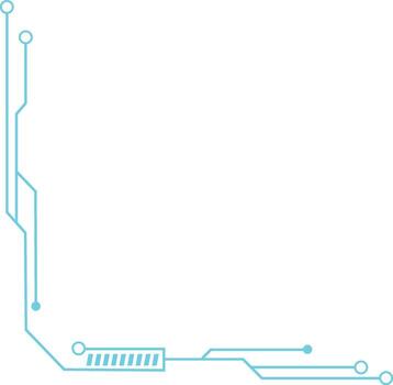 futurista tecnología esquina vector
