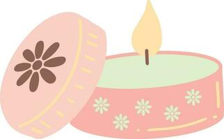 Jar of Scented Candle Illustration vector