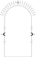 Celestial Monoline Arch Frame Element vector