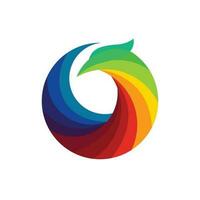 Colorful eagle logo design fly, freedom,modern,rainbow,bird and feather beautiful icon creative art symbol idea vector