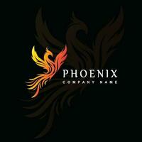 Fire phoenix mascot logo design illustrations vector