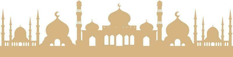 artístico mezquita silueta vector
