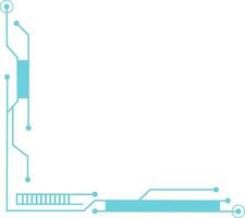 futurista tecnología esquina vector