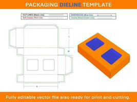 Two Display Soap Box, Dieline Template vector