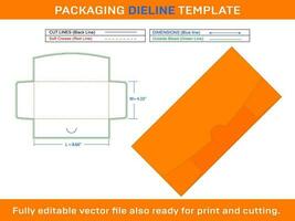 blanco bloquear sobre, dieline plantilla, svg, eps, pdf, ai, png, jpeg vector