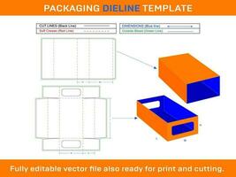 zapato caja, partido caja dieline modelo vector