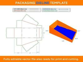 yo cierre mostrador caja dieline modelo vector