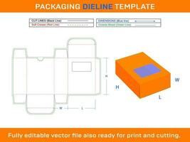 jabón caja ventana dieline modelo vector