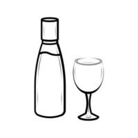 vino editable y redimensionable vector icono