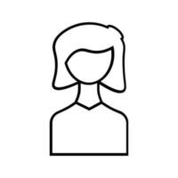 FEMALE AVATAR Editable and Resizeable Vector Icon