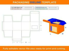 mejor vela caja dieline modelo vector