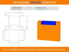 ventana jabón caja, dieline modelo vector