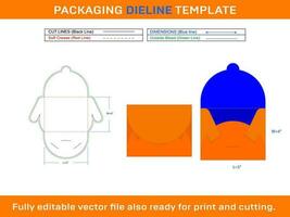 Seed Packet, Gift Envelope Dieline Template vector